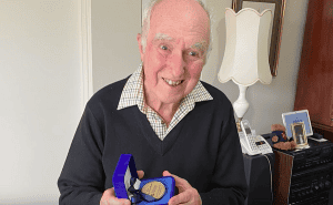 Ian Wood with his Rodney Syme medal